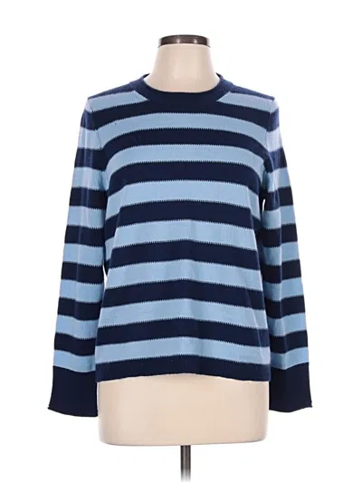 Pre-owned J. Mclaughlin Cashmere Pullover Sweater In Blue