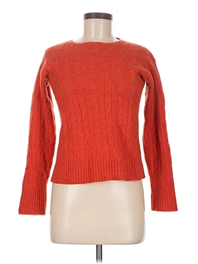Pre-owned J. Mclaughlin Cashmere Pullover Sweater In Orange