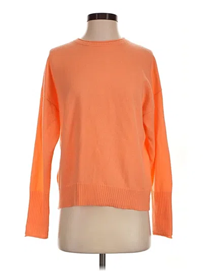 Pre-owned J. Mclaughlin Cashmere Pullover Sweater In Orange