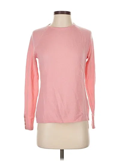 Pre-owned J. Mclaughlin Cashmere Pullover Sweater In Pink