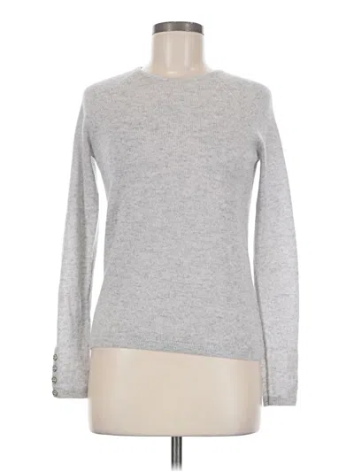 Pre-owned J. Mclaughlin Cashmere Pullover Sweater In Silver