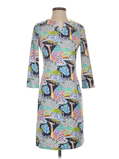 Pre-owned J. Mclaughlin Casual Dress In Blue