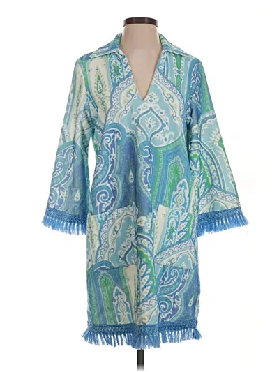 J. Mclaughlin Casual Dress In Blue