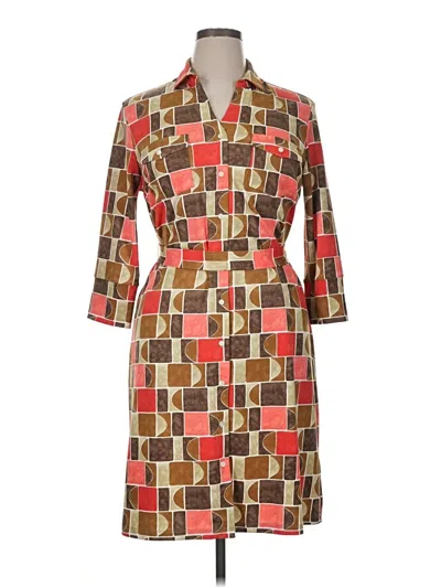 Pre-owned J. Mclaughlin Casual Dress In Brown