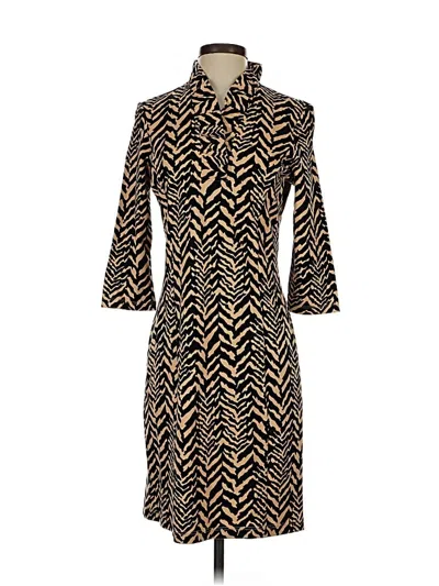 Pre-owned J. Mclaughlin Casual Dress In Gold