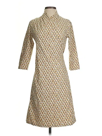 Pre-owned J. Mclaughlin Casual Dress In Gold