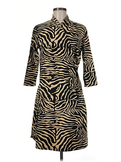 Pre-owned J. Mclaughlin Casual Dress In Gold