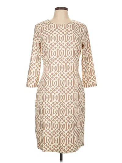 Pre-owned J. Mclaughlin Casual Dress In Tan