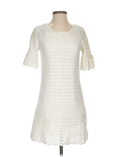 Pre-owned J. Mclaughlin Casual Dress In White