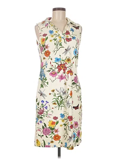 Pre-owned J. Mclaughlin Casual Dress In White