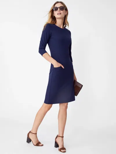 Pre-owned J. Mclaughlin Catalyst Dress In Winter Navy