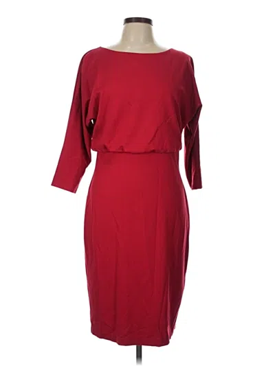 Pre-owned J. Mclaughlin Cocktail Dress In Burgundy