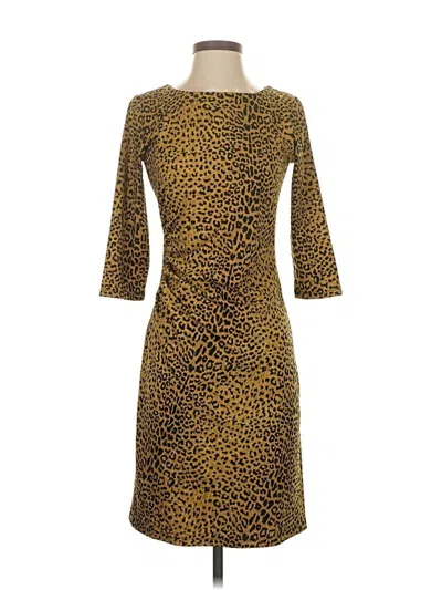 Pre-owned J. Mclaughlin Cocktail Dress In Gold