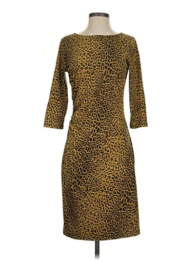 Pre-owned J. Mclaughlin Cocktail Dress In Gold