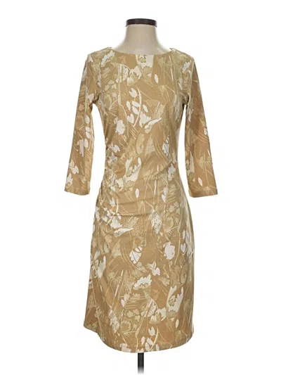 Pre-owned J. Mclaughlin Cocktail Dress In Tan