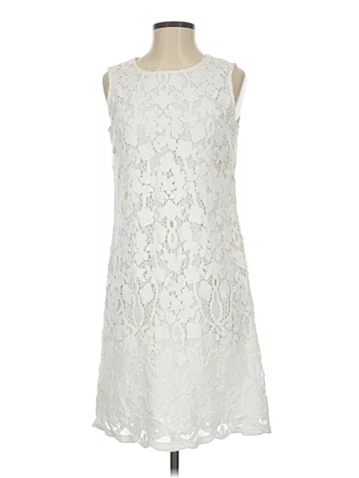 Pre-owned J. Mclaughlin Cocktail Dress In White