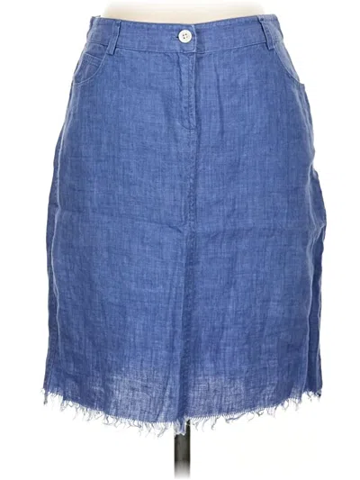 Pre-owned J. Mclaughlin Denim Skirt In Blue