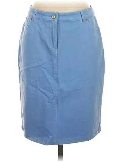 Pre-owned J. Mclaughlin Denim Skirt In Blue