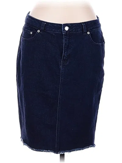 Pre-owned J. Mclaughlin Denim Skirt In Blue