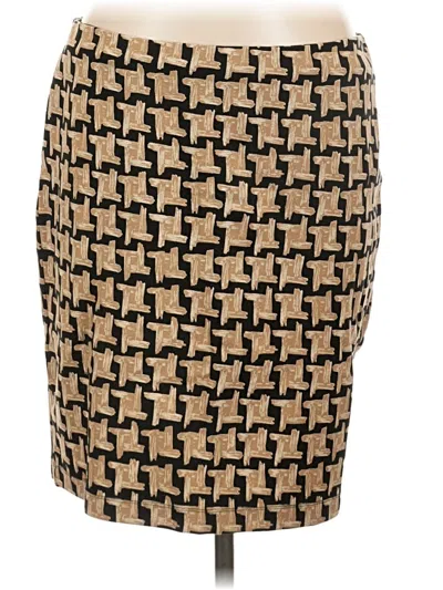 Pre-owned J. Mclaughlin Formal Skirt In Tan