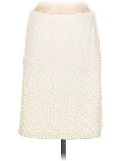 Pre-owned J. Mclaughlin Formal Skirt In White