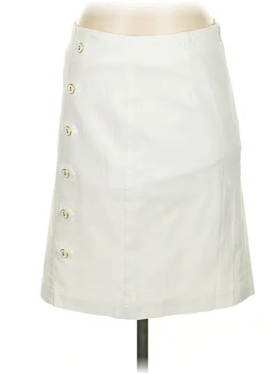 Pre-owned J. Mclaughlin Formal Skirt In White
