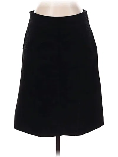 Pre-owned J. Mclaughlin Leather Skirt In Black