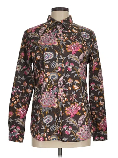 Pre-owned J. Mclaughlin Long Sleeve Blouse In Black