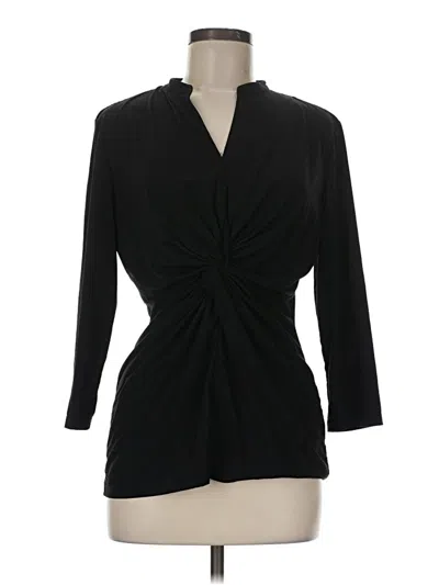 Pre-owned J. Mclaughlin Long Sleeve Blouse In Black