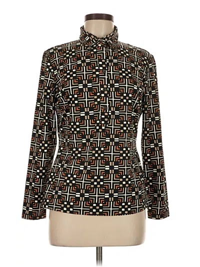Pre-owned J. Mclaughlin Long Sleeve Blouse In Black
