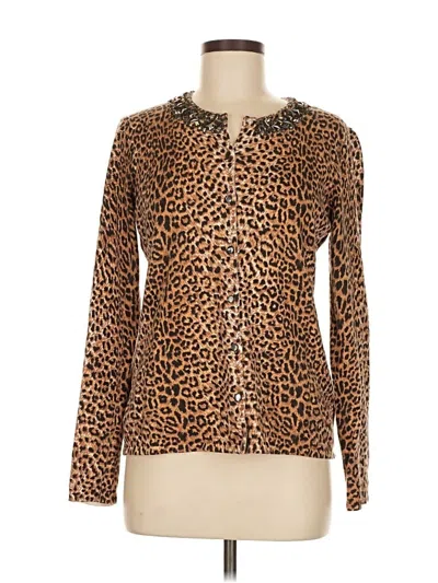 Pre-owned J. Mclaughlin Long Sleeve Blouse In Brown