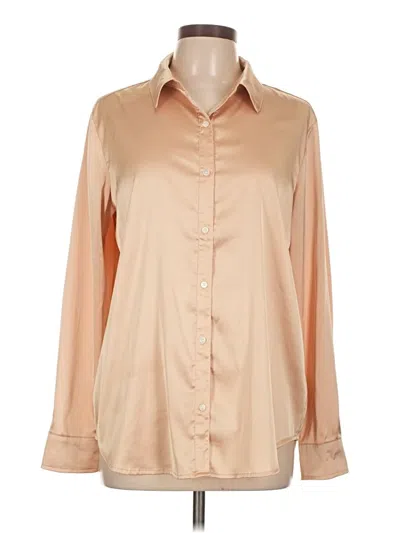 Pre-owned J. Mclaughlin Long Sleeve Blouse In Brown