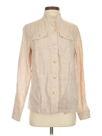 Pre-owned J. Mclaughlin Long Sleeve Blouse In Brown