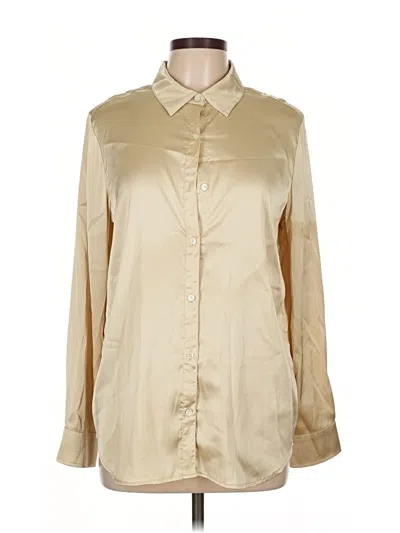 Pre-owned J. Mclaughlin Long Sleeve Blouse In Gold