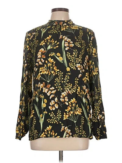 Pre-owned J. Mclaughlin Long Sleeve Blouse In Gold