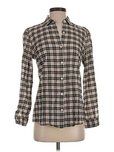 Pre-owned J. Mclaughlin Long Sleeve Blouse In Green