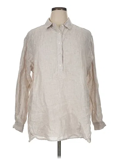 Pre-owned J. Mclaughlin Long Sleeve Blouse In Ivory