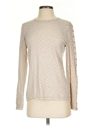 Pre-owned J. Mclaughlin Long Sleeve Blouse In Ivory