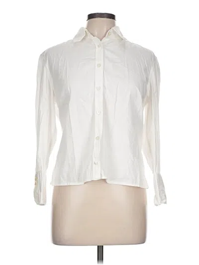 Pre-owned J. Mclaughlin Long Sleeve Blouse In Ivory