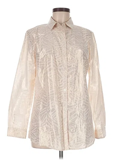Pre-owned J. Mclaughlin Long Sleeve Blouse In Ivory