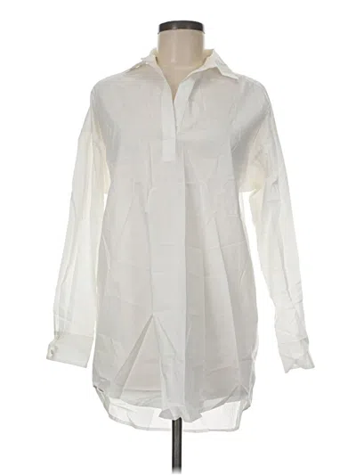 Pre-owned J. Mclaughlin Long Sleeve Blouse In Ivory