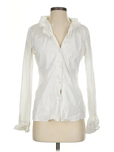Pre-owned J. Mclaughlin Long Sleeve Blouse In Ivory