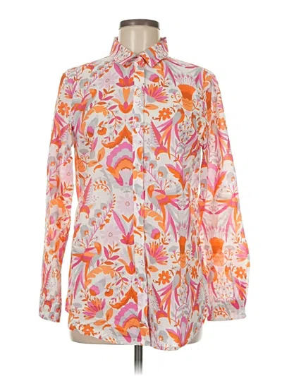 Pre-owned J. Mclaughlin Long Sleeve Blouse In Orange