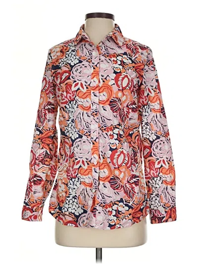 Pre-owned J. Mclaughlin Long Sleeve Blouse In Orange