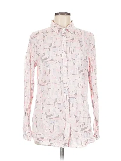 Pre-owned J. Mclaughlin Long Sleeve Blouse In Pink