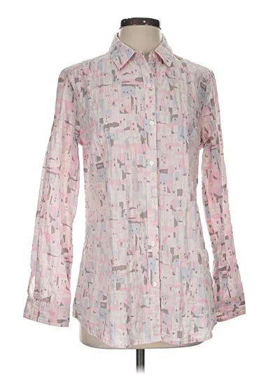 Pre-owned J. Mclaughlin Long Sleeve Blouse In Pink