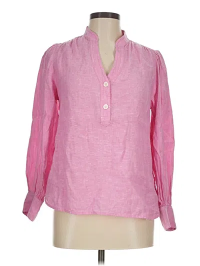 Pre-owned J. Mclaughlin Long Sleeve Blouse In Pink