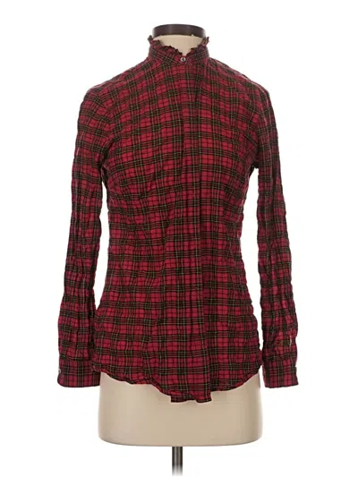 Pre-owned J. Mclaughlin Long Sleeve Blouse In Red
