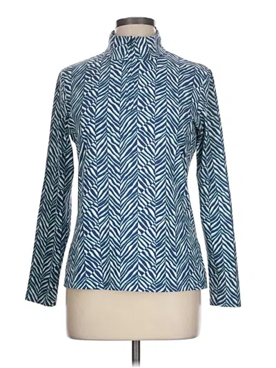 Pre-owned J. Mclaughlin Long Sleeve Blouse In Teal