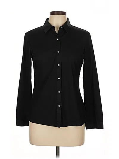 Pre-owned J. Mclaughlin Long Sleeve Button Down Shirt In Black